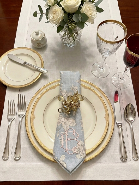 Blue & White Bird Napkins