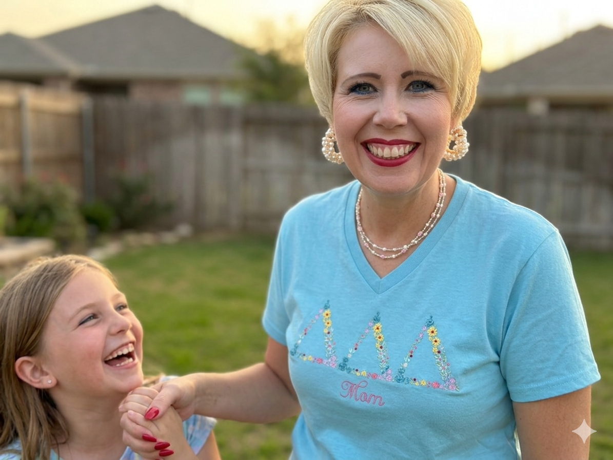 Short Sleeve Tri Delta Mom Shirt