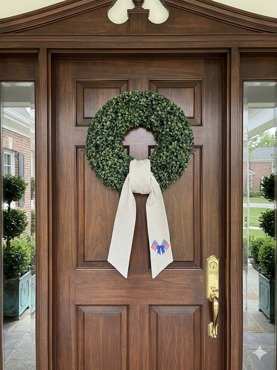 Linen Wreath Sash