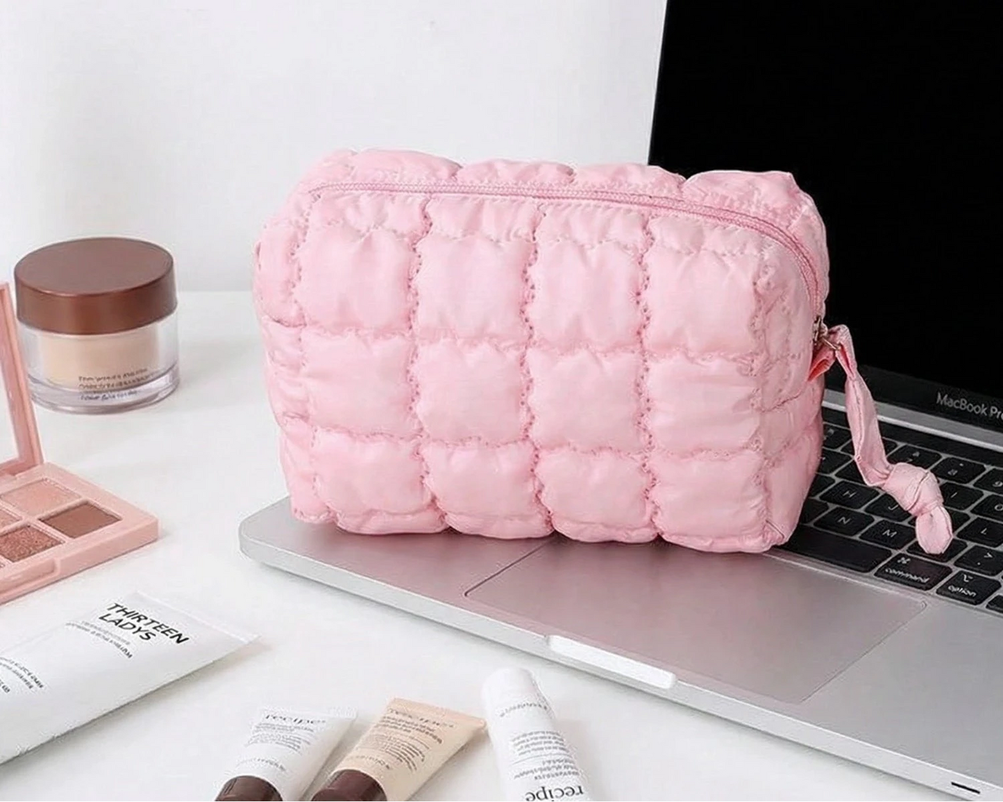 Quilted Puffer Makeup Bag