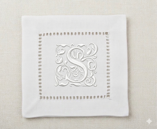 Hemstitched Cocktail Napkin