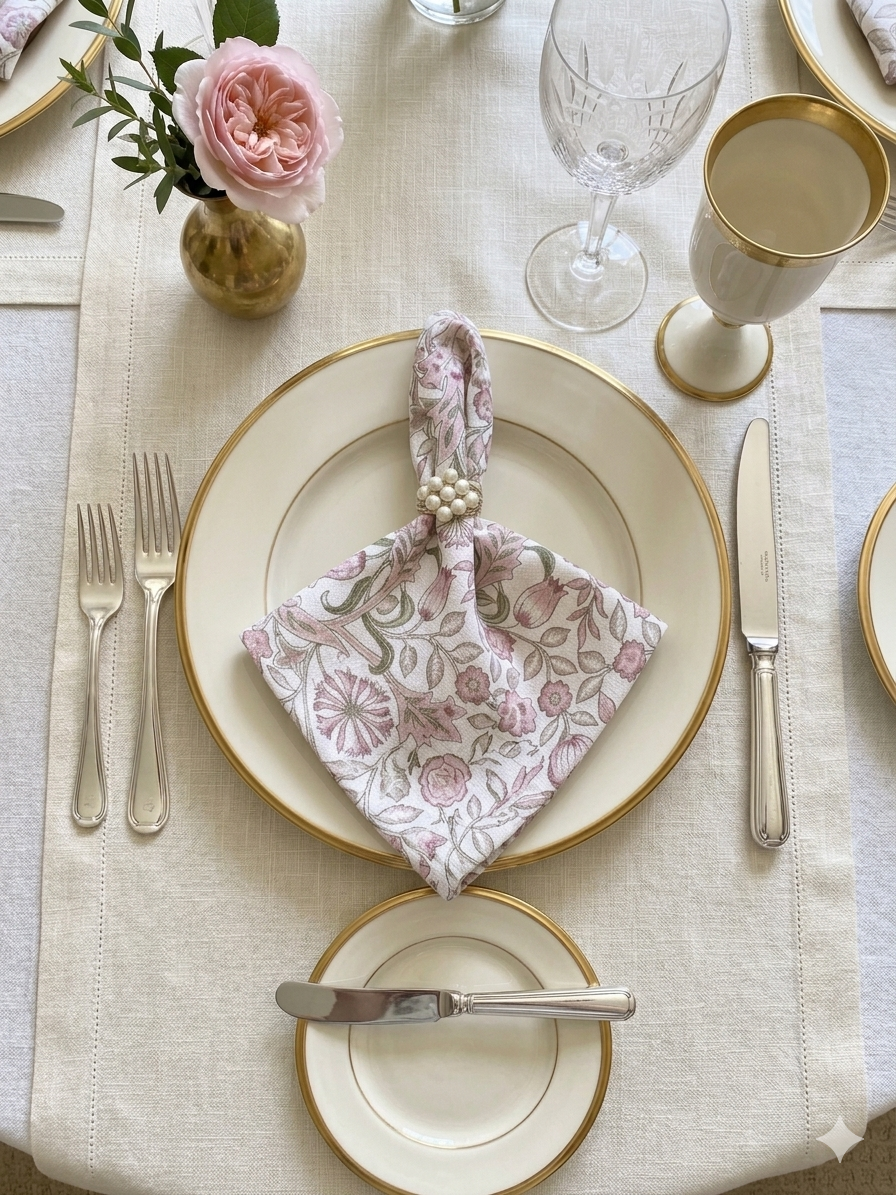 Pink Floral Napkins