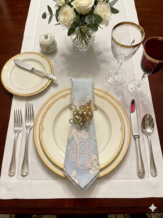 Blue & White Bird Napkins