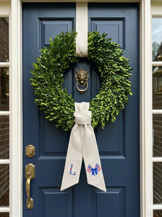 Linen Wreath Sash