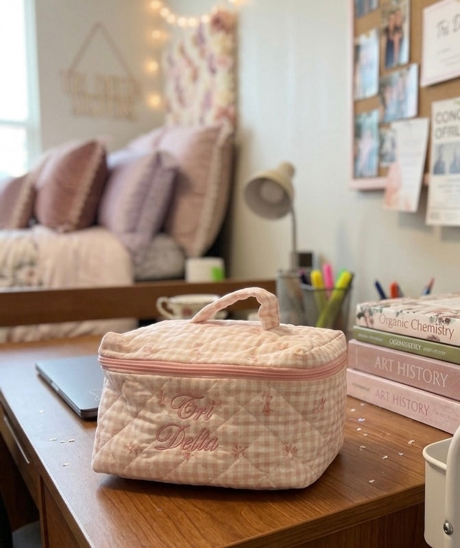 Tri Delta Cosmetic Bag