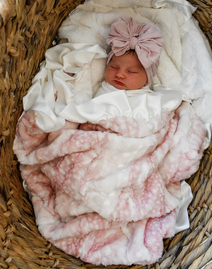 Sweet Pink Fawn Luxe Blanket