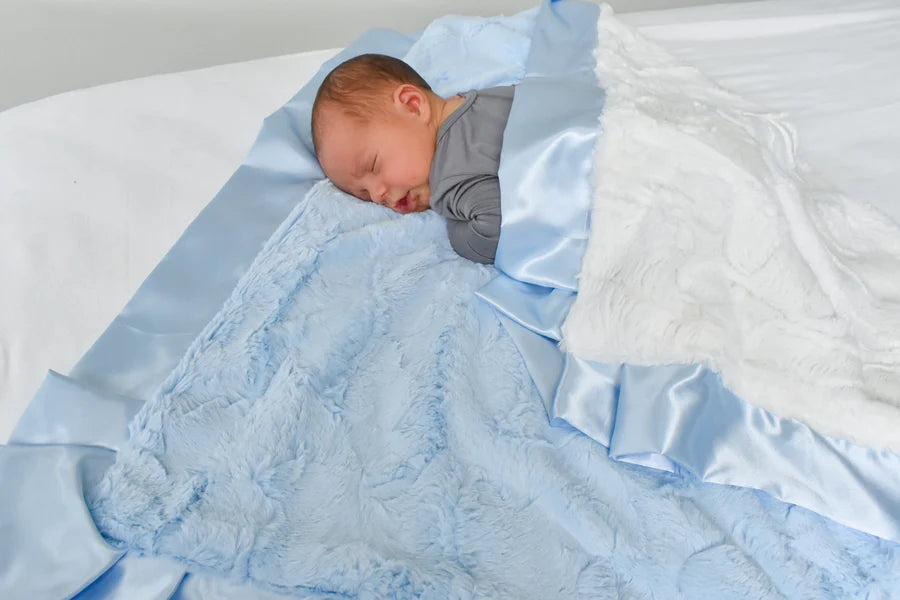 Classic Baby Blue Luxe Blanket