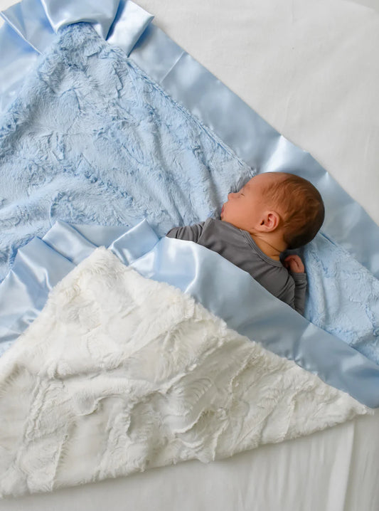 Classic Baby Blue Luxe Blanket