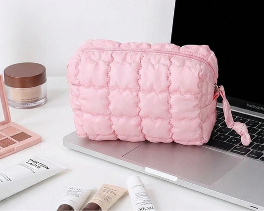 Quilted Puffer Makeup Bag
